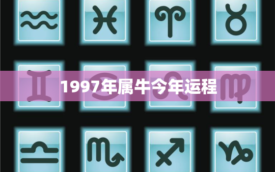 1997年属牛今年运程(牛年运势如何)