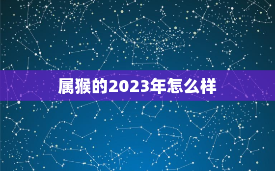 属猴的2023年怎么样(猴年大吉财运亨通)