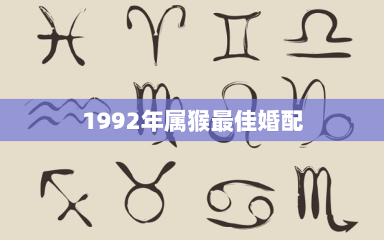 1992年属猴最佳婚配(如何选择最合适的伴侣)