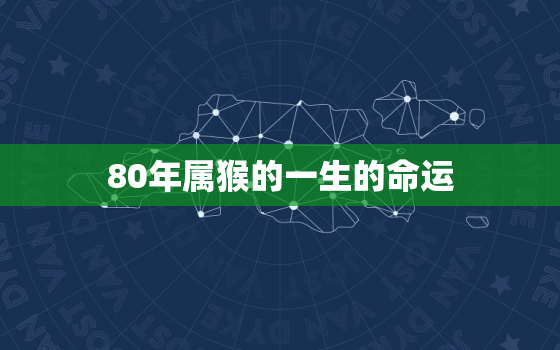 80年属猴的一生的命运(如何预测)