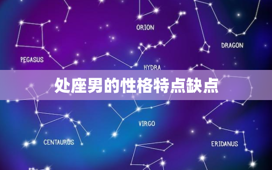 处座男的性格特点缺点(介绍优点与缺点并存的星座男)