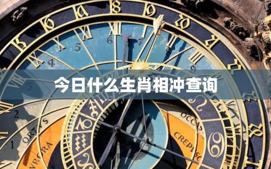 今日什么生肖相冲查询(快来看看你是否受到影响)