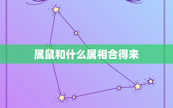 属鼠和什么属相合得来(十二生肖中搭档是谁)