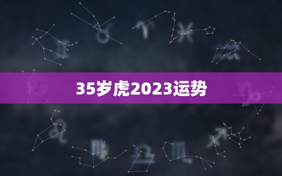 35岁虎2023运势(未来三年虎儿事业顺遂财运亨通)