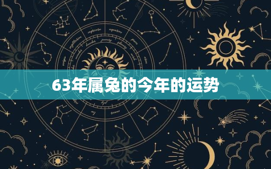 63年属兔的今年的运势(兔年大吉财运亨通)