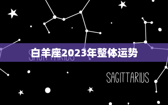 白羊座2023年整体运势(独占鳌头迎来事业新高峰)