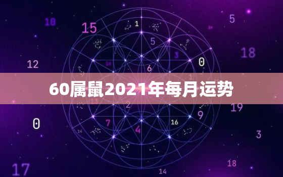 60属鼠2021年每月运势，属鼠人2021年每月运势运程每月