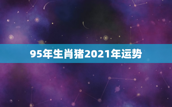 95年生肖猪2021年运势，95年属猪男2021年运势详解