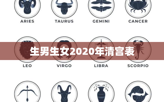 生男生女2020年清宫表，你们知道清宫表2020生男生女图吗？