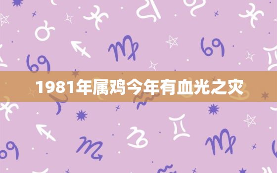 1981年属鸡今年有血光之灾，1981年出生的，属鸡，今年的运势会是怎