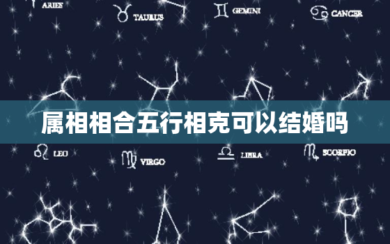 属相相合五行相克可以结婚吗，年份属相相冲,时候相合可以结婚吗