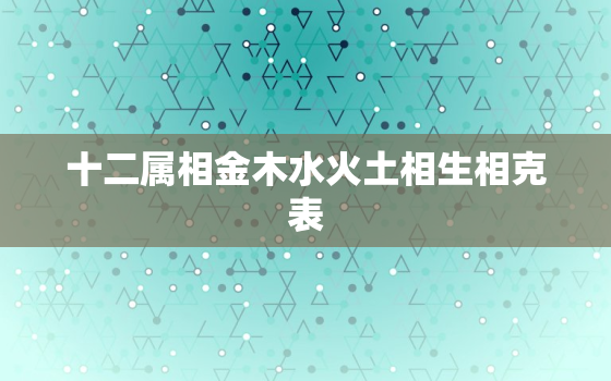 十二属相金木水火土相生相克表，求十二生肖（五行）相生相克表