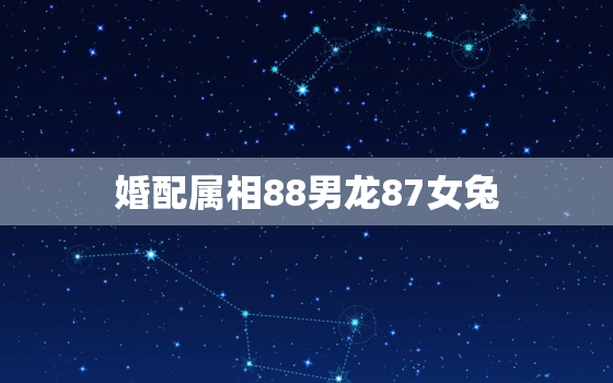 婚配属相88男龙87女兔，男牛女虎婚配怎么样 男牛女虎属相婚