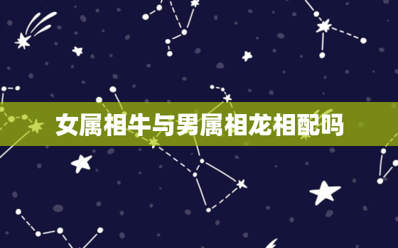 女属相牛与男属相龙相配吗，婚配属相龙和牛能配吗，属龙和牛婚配