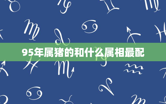 95年属猪的和什么属相最配，属相婚配大全：1995年属猪的最