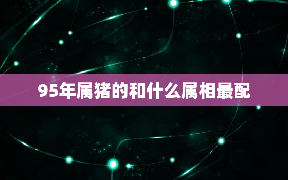 95年属猪的和什么属相最配，属猪男和什麽属相最配