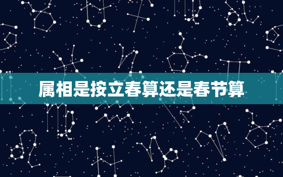 属相是按立春算还是春节算，属相是按什么算：十二生肖是按阳历,