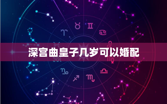 深宫曲皇子几岁可以婚配，深宫曲皇子性格怎么改