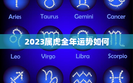 2023属虎全年运势如何