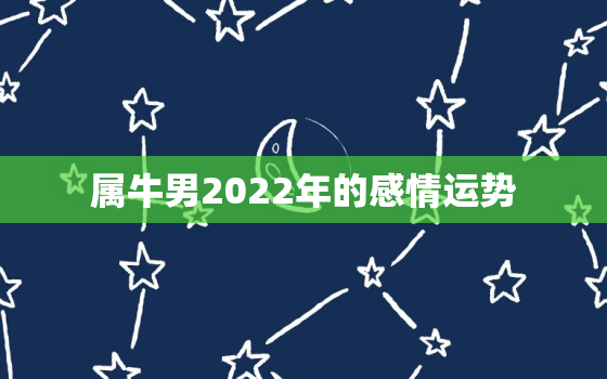 属牛男2022年的感情运势