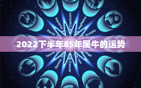 2022下半年85年属牛的运势