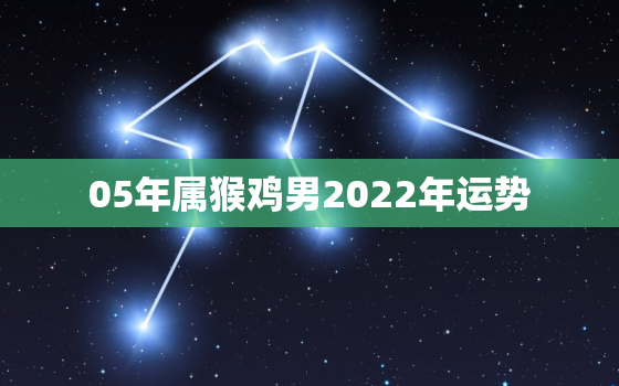 05年属猴鸡男2022年运势