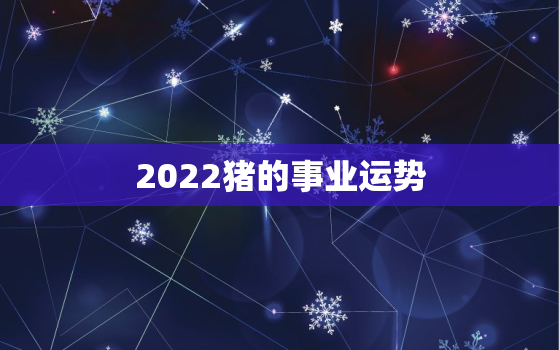 2022猪的事业运势