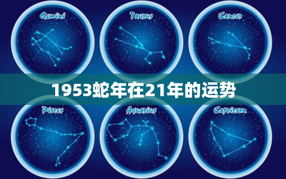 1953蛇年在21年的运势