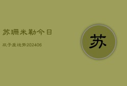 苏珊米勒今日双子座运势(6月22日)